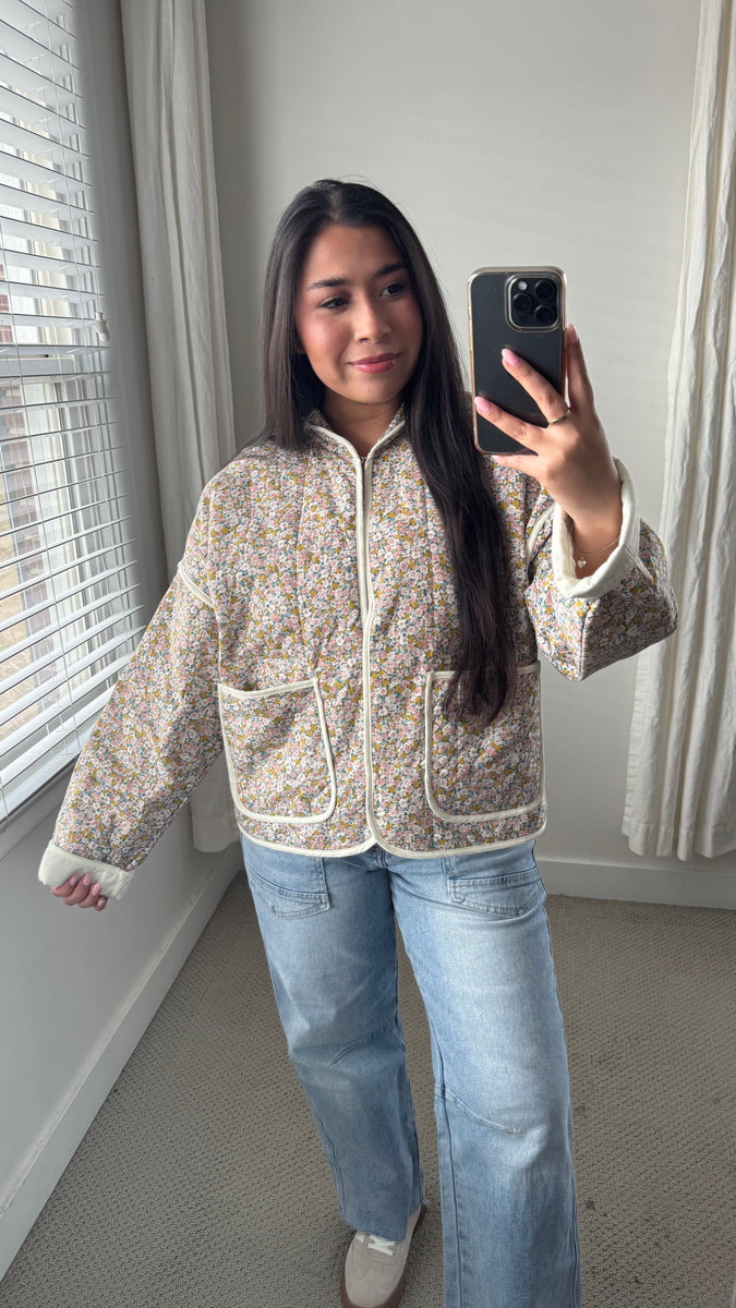Ditzy Floral Quilted Jacket – simple times