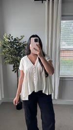 Load image into Gallery viewer, Grace Top / Cream
