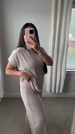 Load image into Gallery viewer, Lena Ribbed Set / Oatmeal
