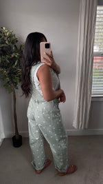 Load image into Gallery viewer, Dotty Sage Overalls
