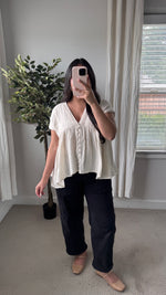 Load image into Gallery viewer, Grace Top / Cream
