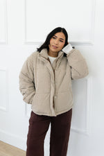 Load image into Gallery viewer, Gingham Puffer Jacket
