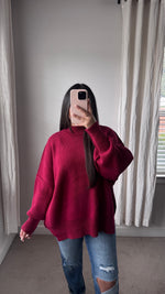 Load image into Gallery viewer, Chelsie Sweater / Cabernet
