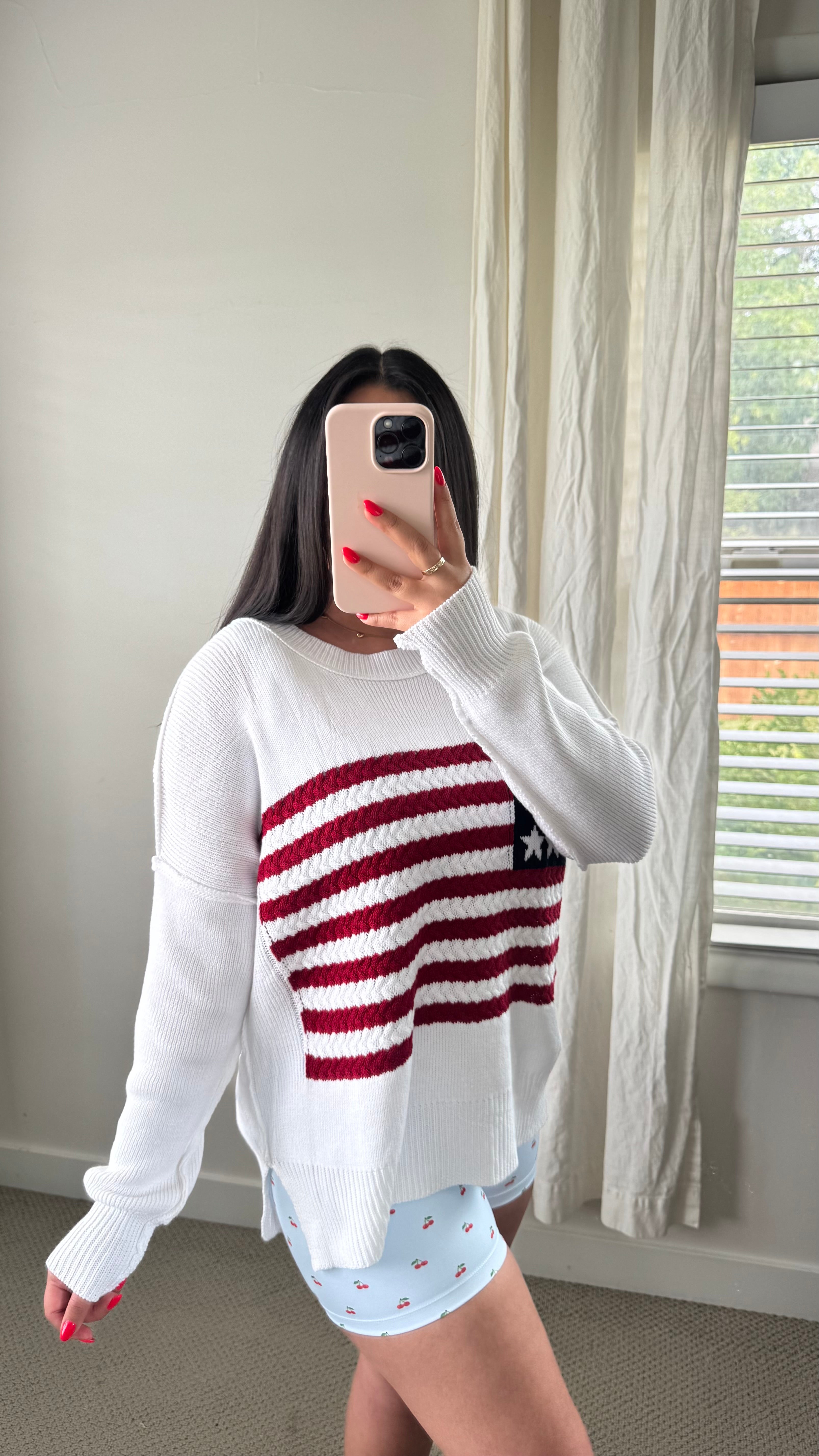 Flag Sweater Top