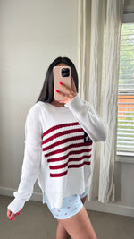 Load image into Gallery viewer, Flag Sweater Top
