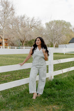 Load image into Gallery viewer, Dotty Sage Overalls
