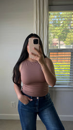 Load image into Gallery viewer, Basic Boat Neck Tank / Mocha
