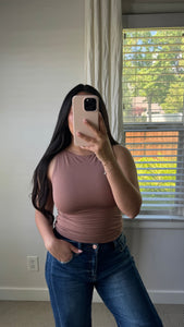 Basic Boat Neck Tank / Mocha
