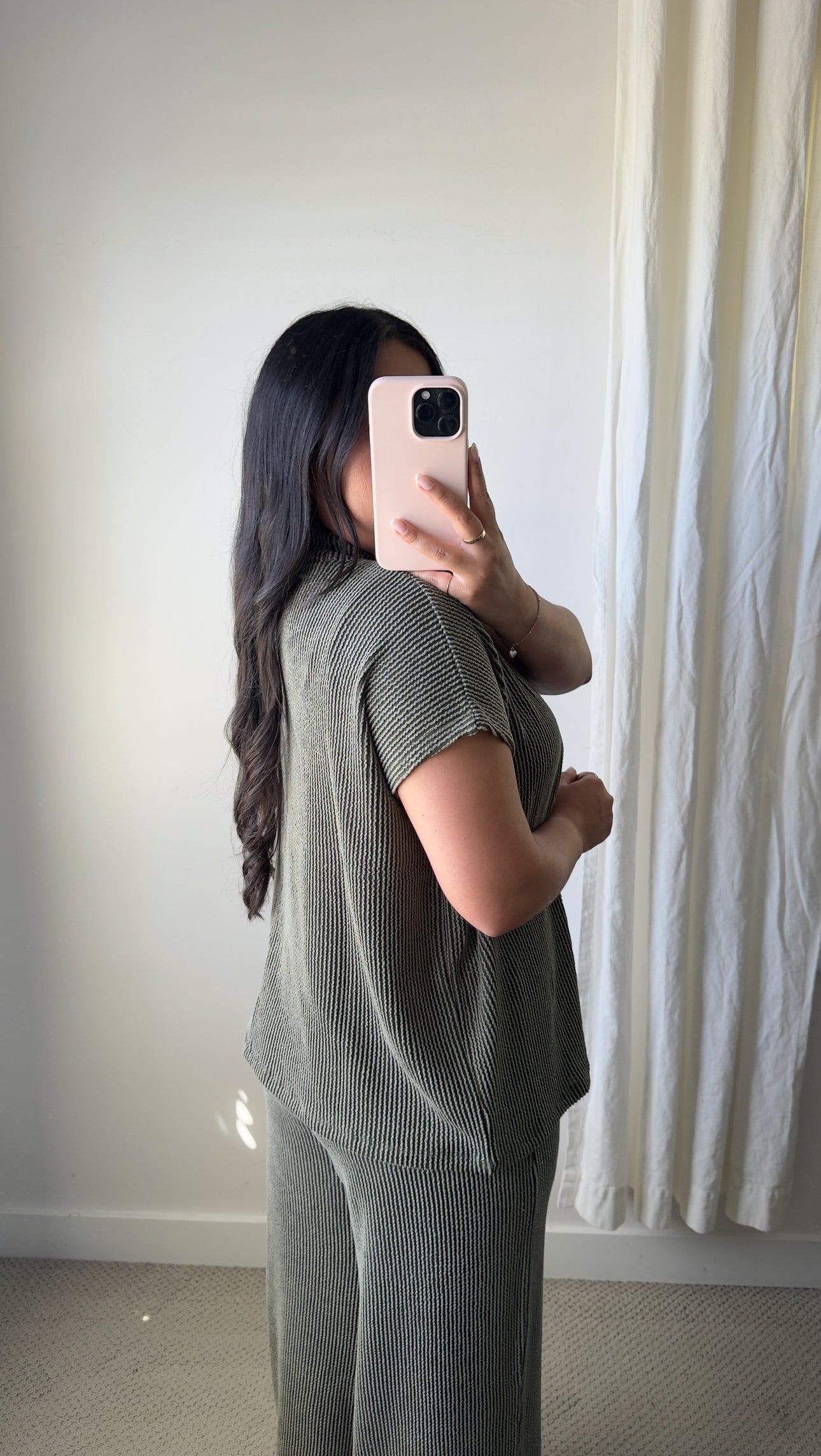 Lena Ribbed Set / Olive