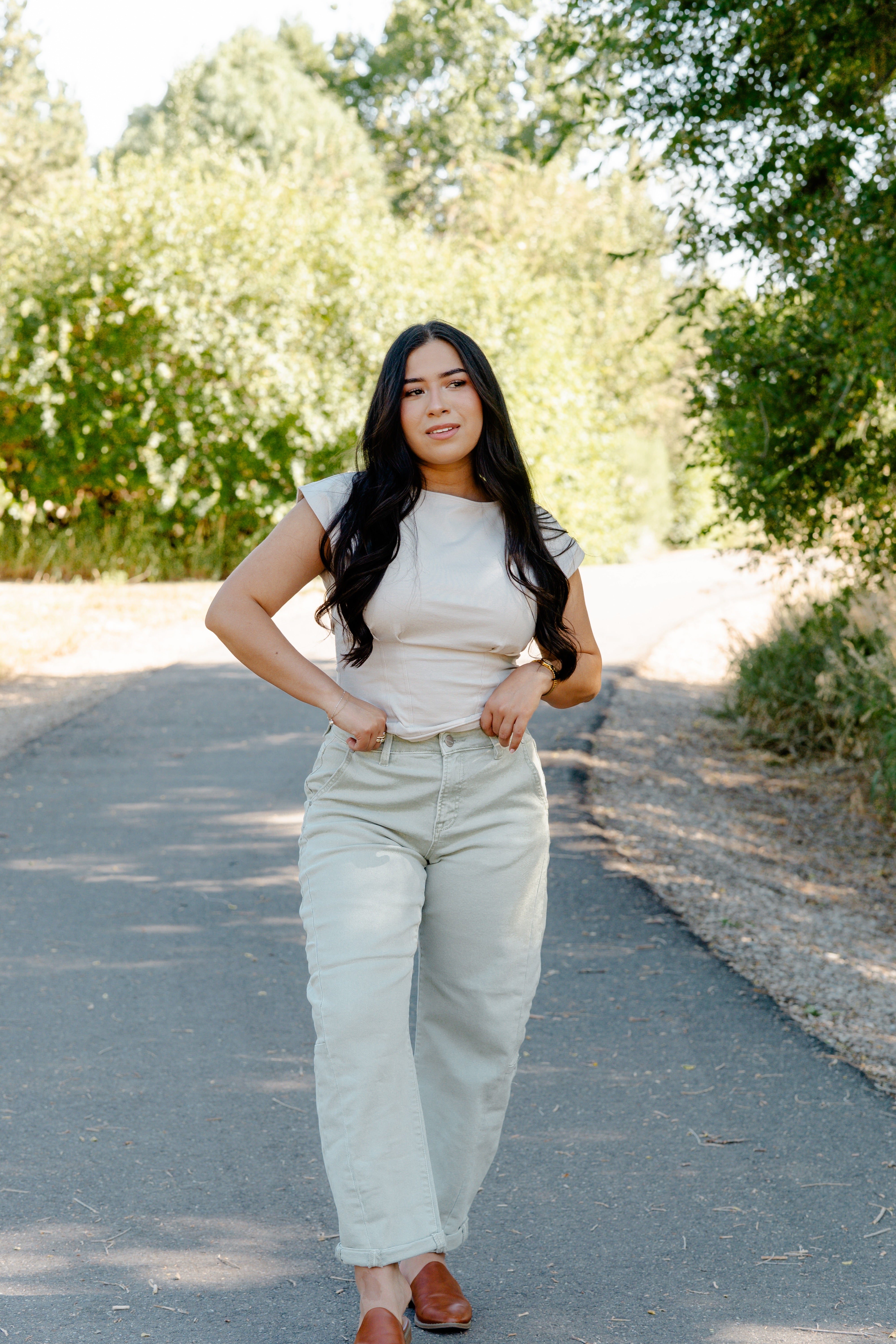 Gia Pleated Top / Taupe *RESTOCKED*