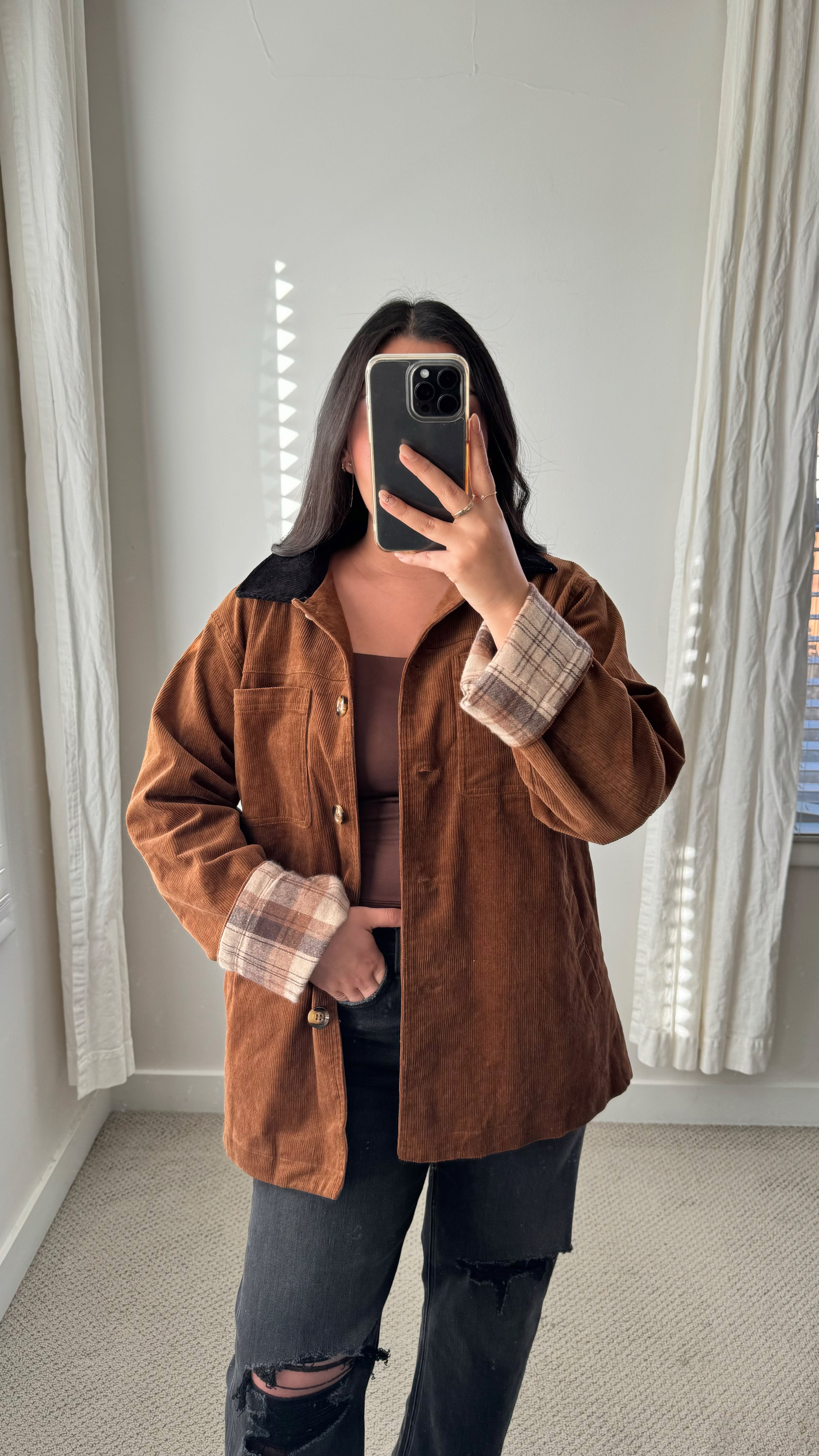 【LENINA】 CAMILA Corduroy Half Coat ★送料関税込み★ Lenina ♥ CAMILA corduroy half coat/追跡付 (LENINA/コート