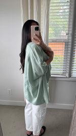 Load image into Gallery viewer, Elle Dolman Sleeve Top / Seafoam Gream
