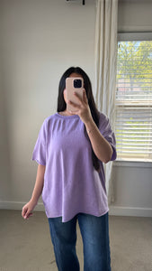Acid Wash Oversized Tee / Lavender