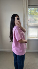 Load image into Gallery viewer, Acid Wash Oversized Tee / Pink
