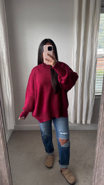 Load image into Gallery viewer, Chelsie Sweater / Cabernet
