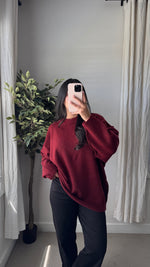 Load image into Gallery viewer, Haley Oversized Sweater / Cabernet
