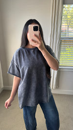 Load image into Gallery viewer, Acid Wash Oversized Tee / Blackberry
