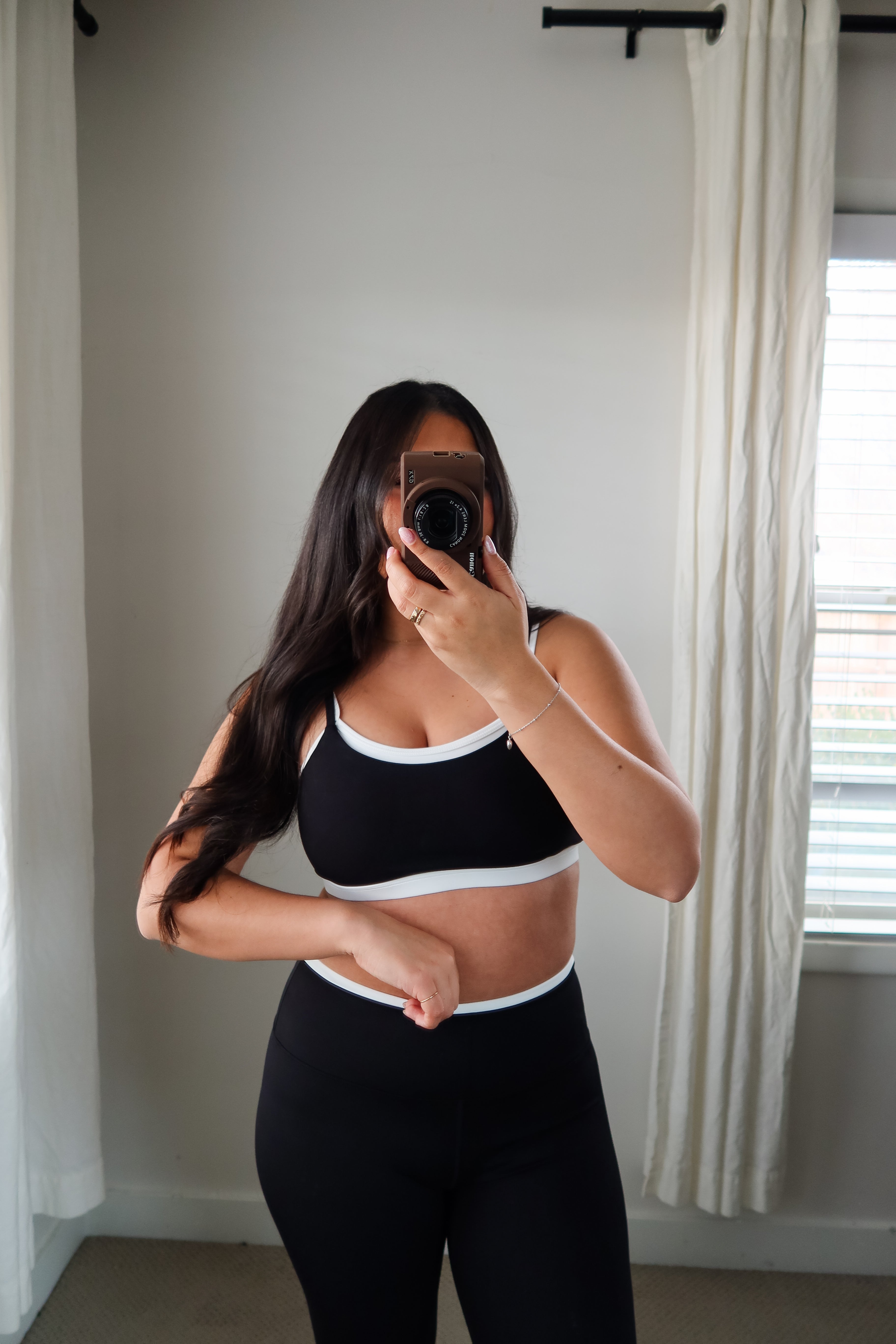 Contrast Leggings / Black