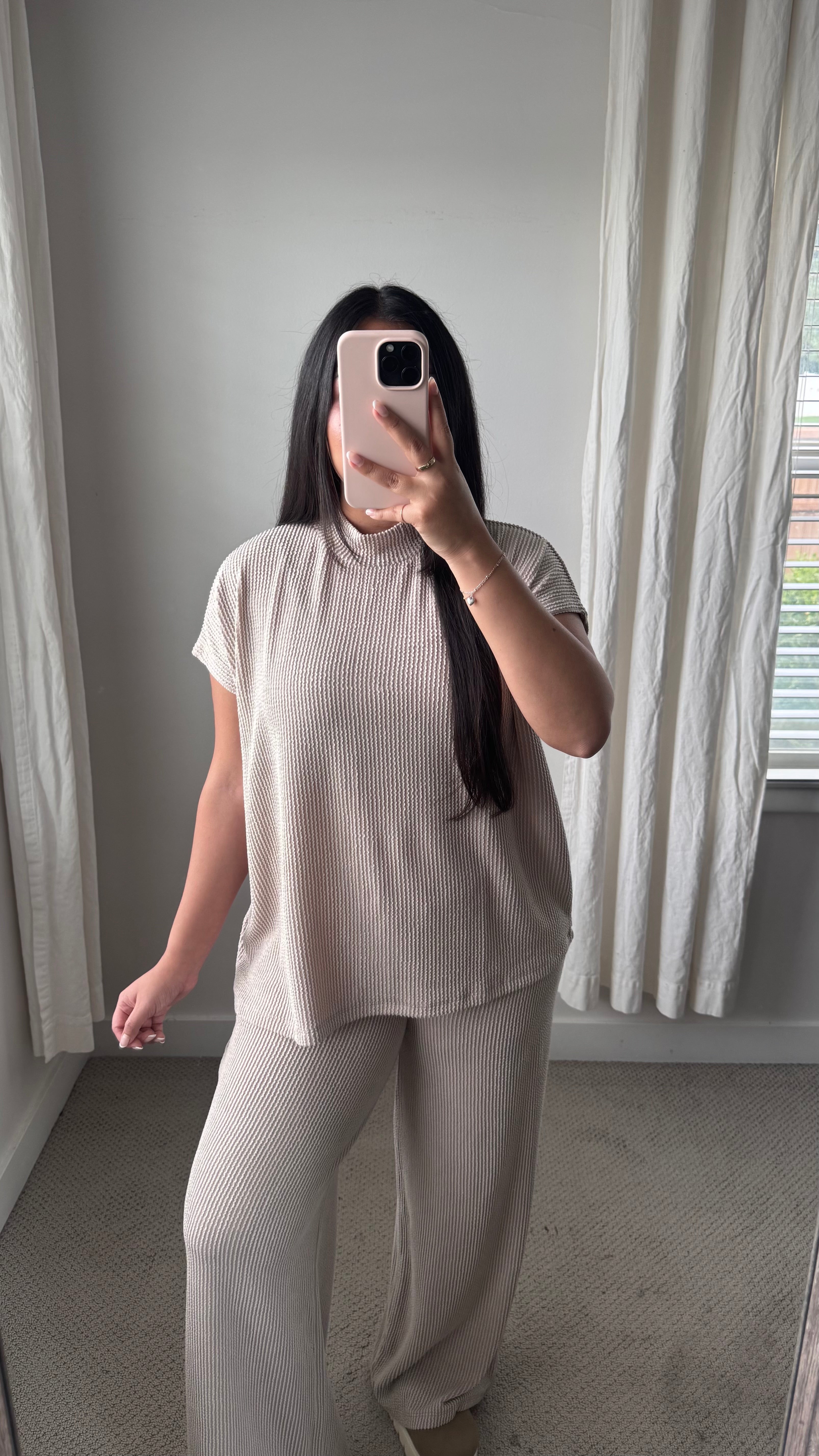 Lena Ribbed Set / Oatmeal