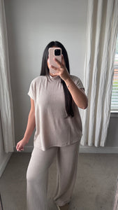Lena Ribbed Set / Oatmeal