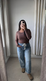 Load image into Gallery viewer, Signature Scoop Top / Brown *RESTOCKED*
