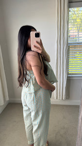 Gingham Breeze Set / Blue & Peach