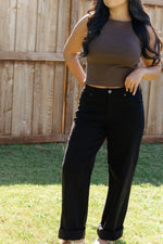 Load image into Gallery viewer, Onyx Mid Rise Barrel Relaxed jeans
