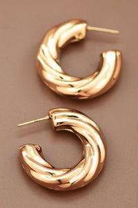Chunky Gold Hoop Earrings