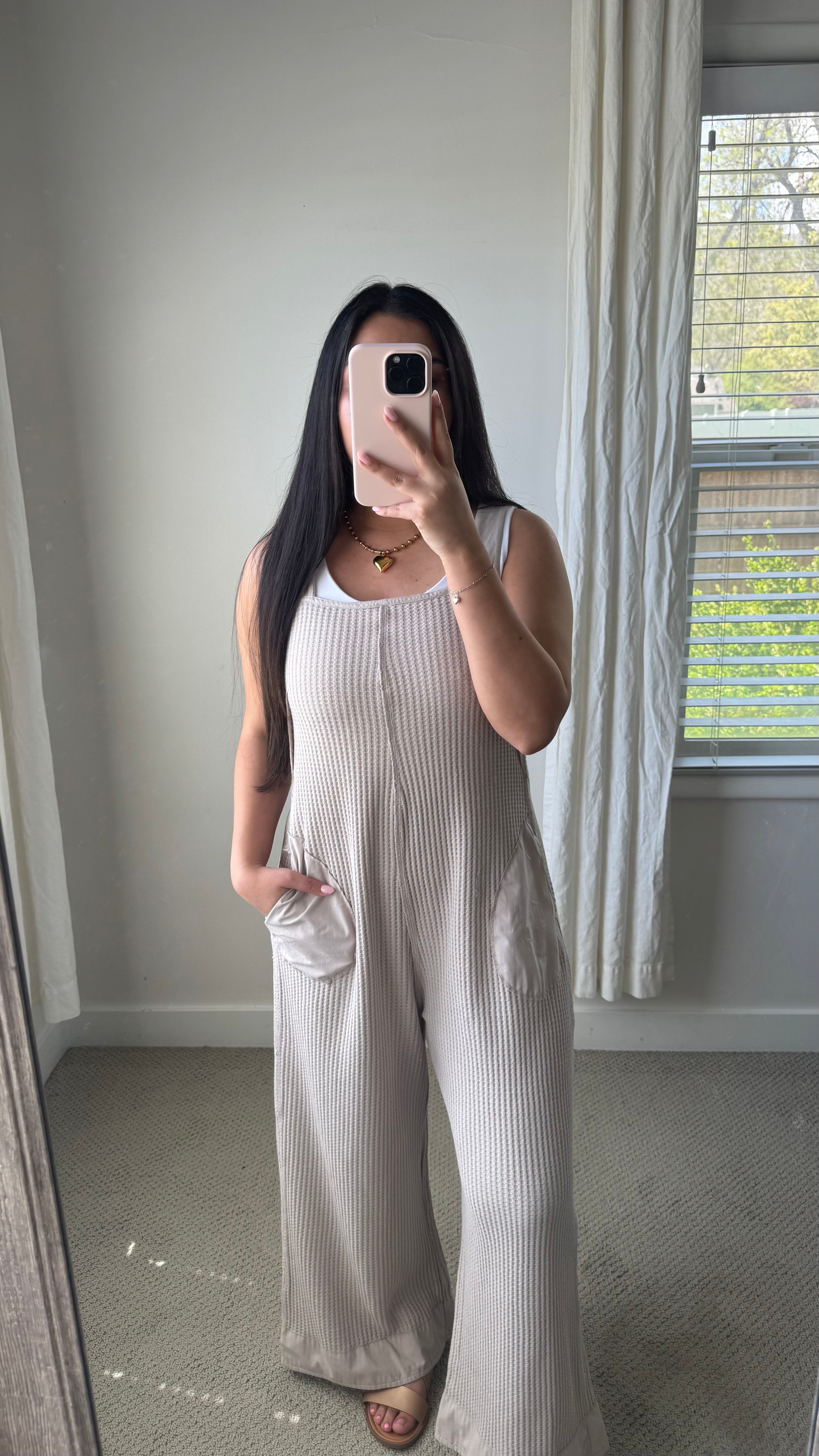 Effortless Overalls / Beige