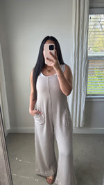 Load image into Gallery viewer, Effortless Overalls / Beige
