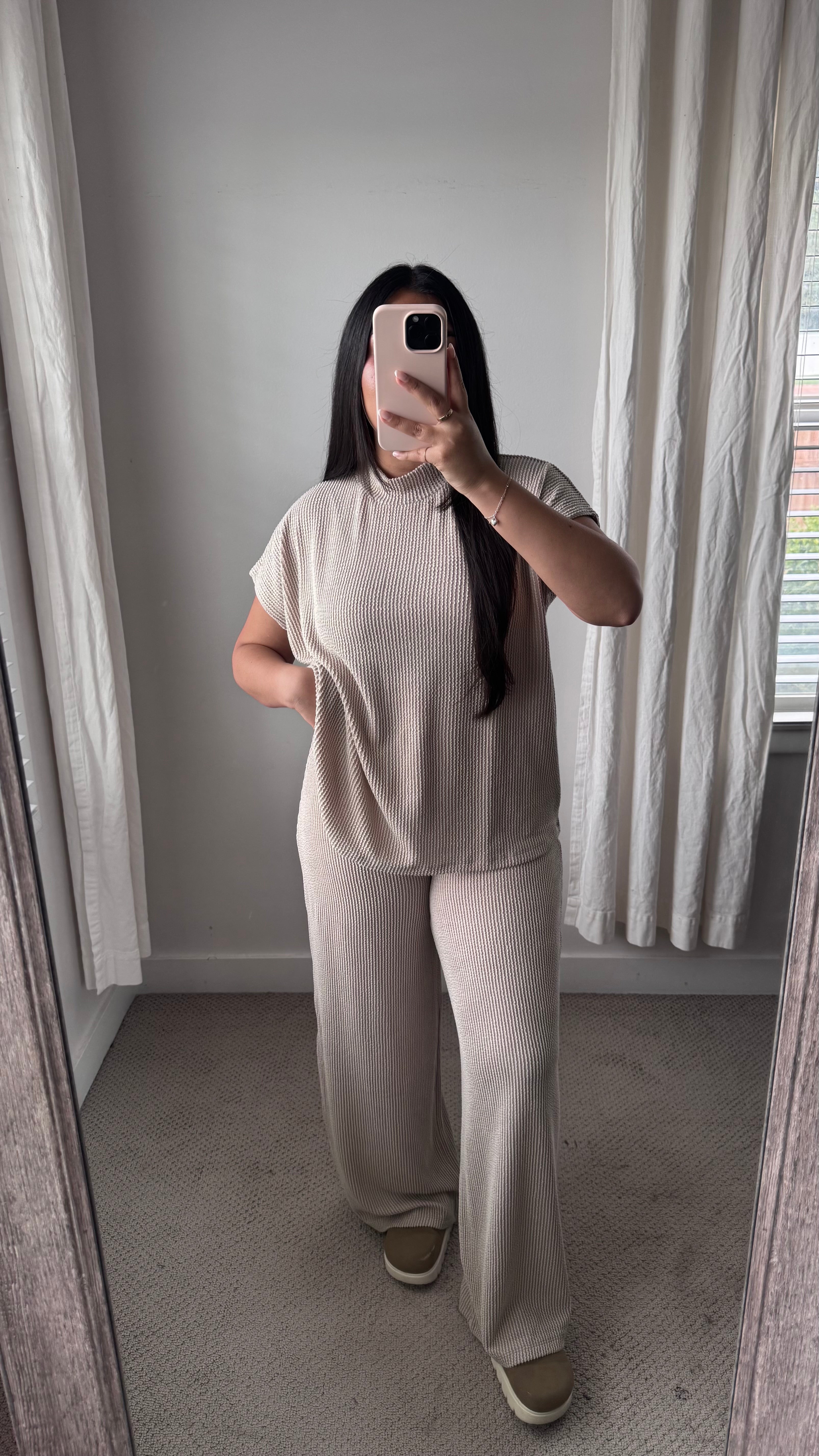 Lena Ribbed Set / Oatmeal