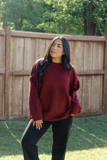 Load image into Gallery viewer, Haley Oversized Sweater / Cabernet
