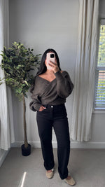 Load image into Gallery viewer, Onyx Mid Rise Barrel Relaxed jeans
