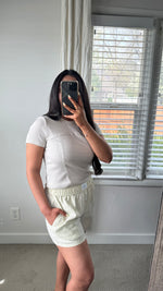 Load image into Gallery viewer, Jane Ribbed Tee / Light Taupe
