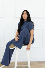 Load image into Gallery viewer, Lena Ribbed Set / Navy
