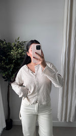 Load image into Gallery viewer, Woodland Stripe Cardigan
