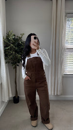 Load image into Gallery viewer, Mocha Muse Overalls
