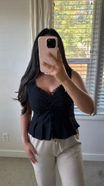 Load image into Gallery viewer, Lacy Trim Top
