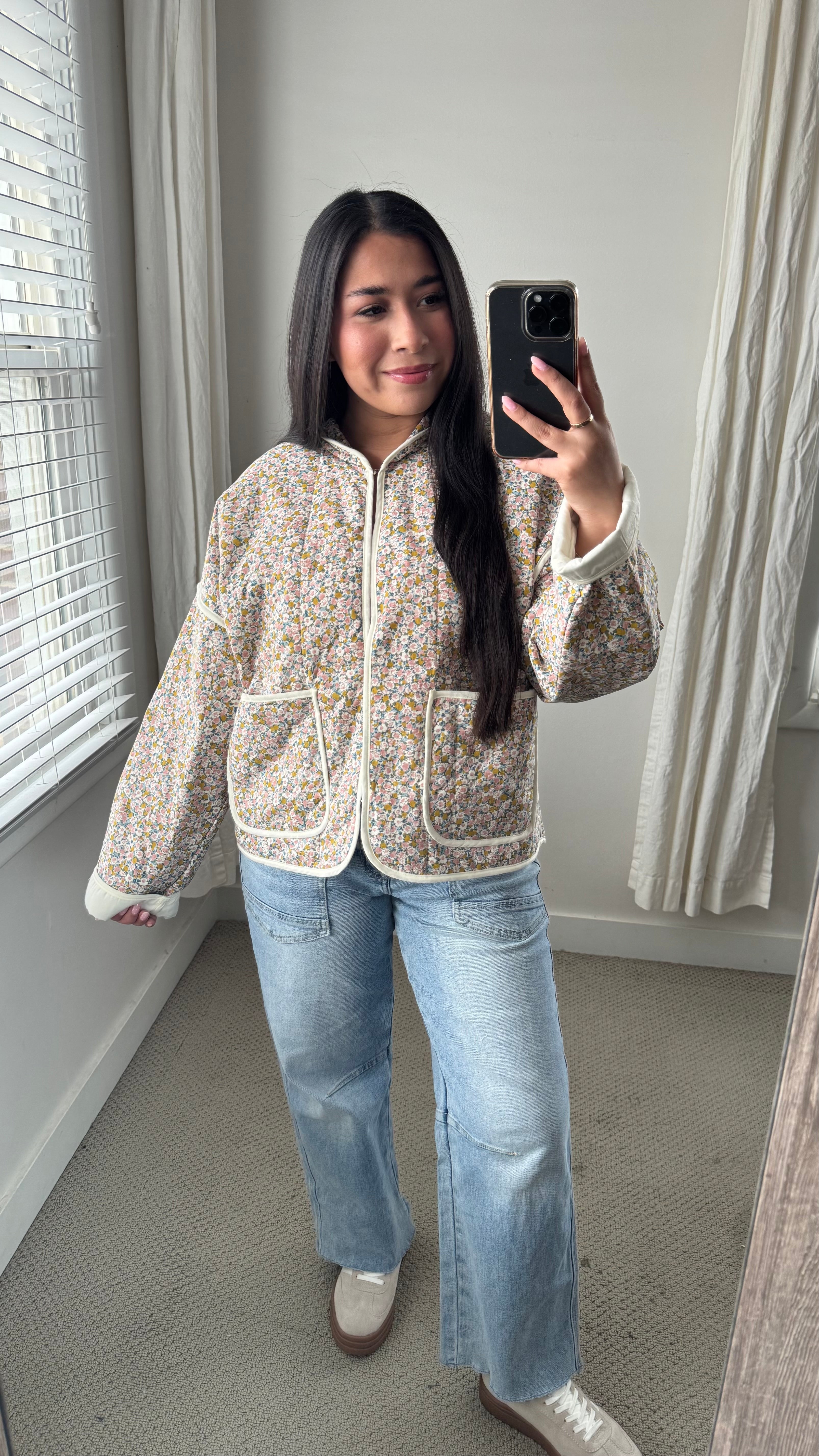 Ditzy Floral Quilted Jacket