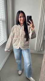 Load image into Gallery viewer, Ditzy Floral Quilted Jacket
