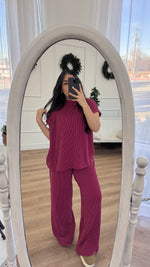 Load image into Gallery viewer, Lena Ribbed Set / Cabernet
