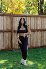 Load image into Gallery viewer, Brown Contrast Sports Bra
