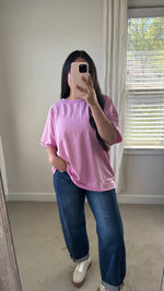 Load image into Gallery viewer, Acid Wash Oversized Tee / Pink
