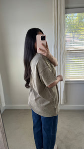 Acid Wash Oversized Tee / Mocha