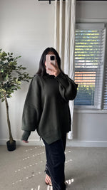 Load image into Gallery viewer, Chelsie Sweater / Dark Olive *RESTOCKED*
