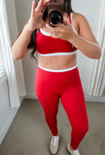 Load image into Gallery viewer, Contrast Leggings / Red
