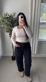 Load image into Gallery viewer, Hazel Barrel Cargo Pants / Black
