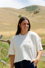 Load image into Gallery viewer, Meadow Breeze Waffle knit Top / Cream
