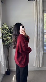 Load image into Gallery viewer, Haley Oversized Sweater / Cabernet
