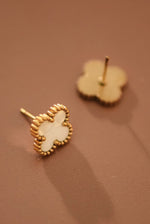 Load image into Gallery viewer, Clover Studs / White
